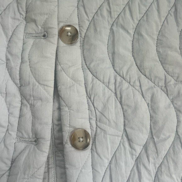 Madewell Quilted Belrose Button Up Gray Shirt Jacket XXL - Picture 7 of 7